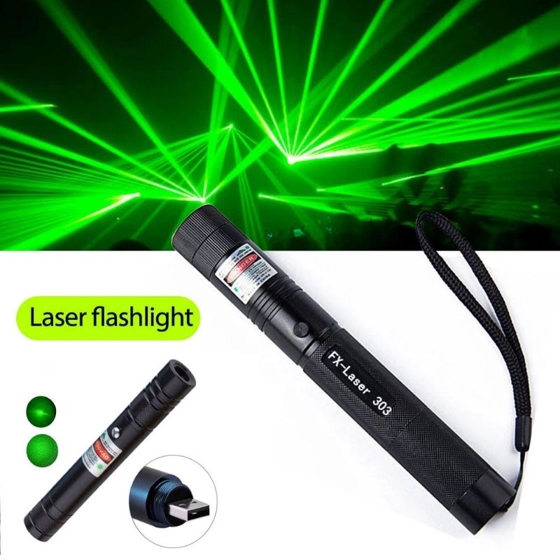 303 GREEN LASER POINTER USB TYPE Wireless Long Range Green Laser High