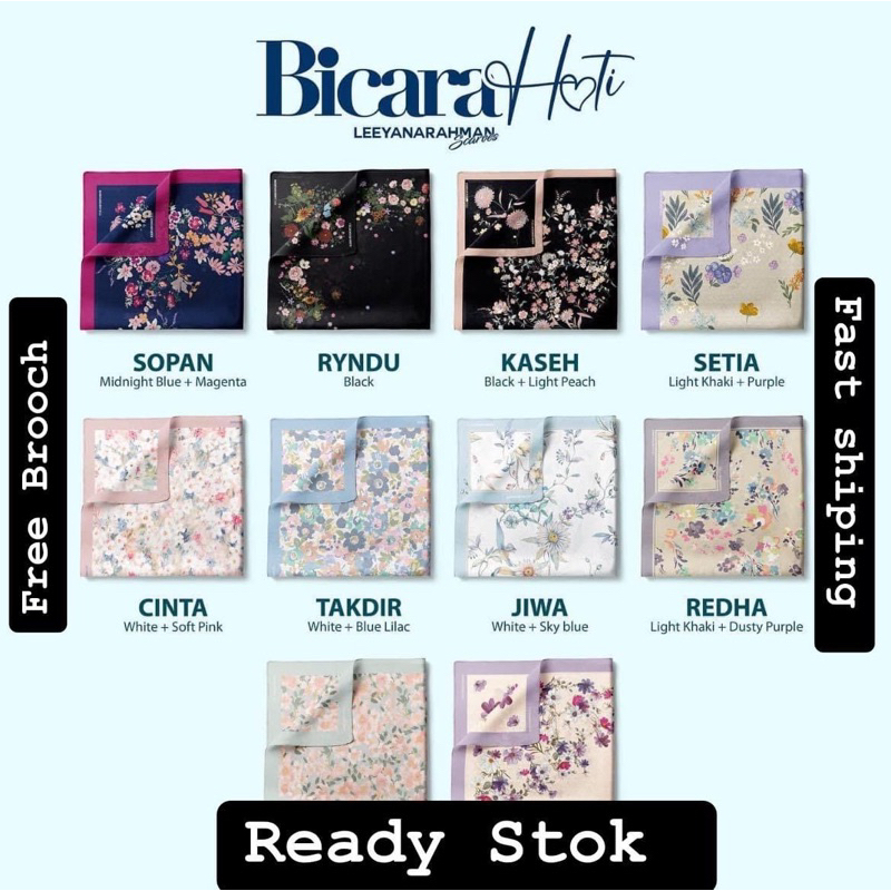 TUDUNG LEEYANARAHMAN EDISI BICARA HATI TUDUNG BAWAL BIDANG 45. READY ...