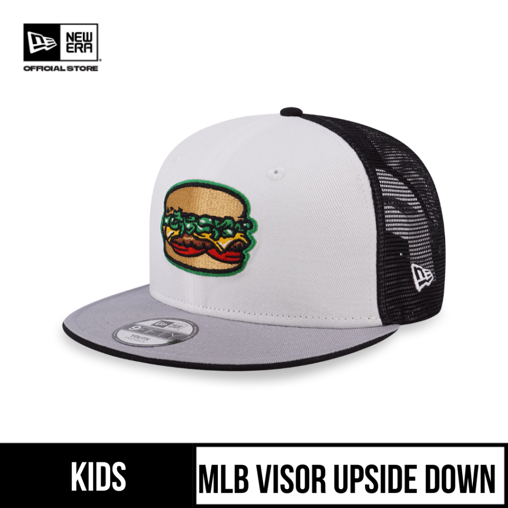 New Era 9FIFTY Kids MLB Visor Upside Down Hamburger White Snapback Cap Shopee Malaysia