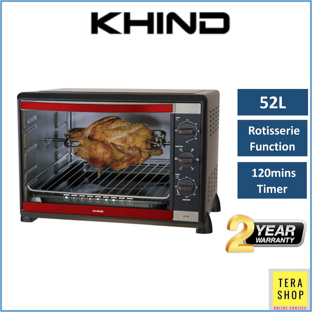 Khind OT52R 52L Electric Oven Toaster with Convection and Rotisserie ...