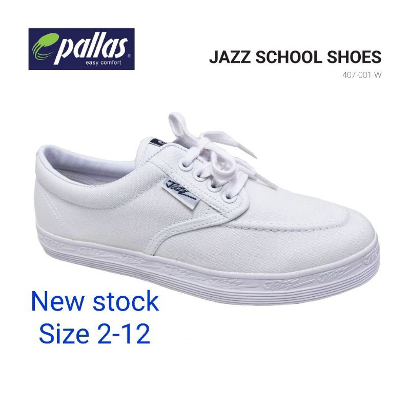 New Arrival Pallas Jazz white school shoe 407 001W Kasut sekolah