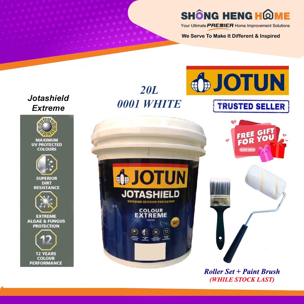 20L JOTUN Jotashield Extreme -Exterior- 0001 WHITE + Freegift | Shopee ...