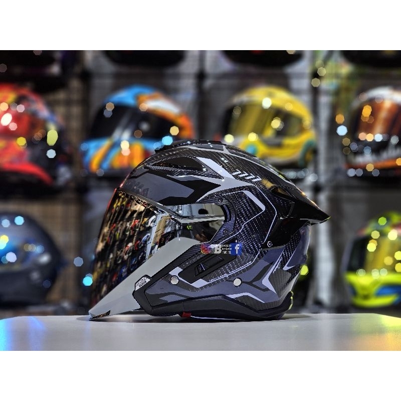 Original GSB Vortex Carbon Open Face Helmet | Shopee Malaysia