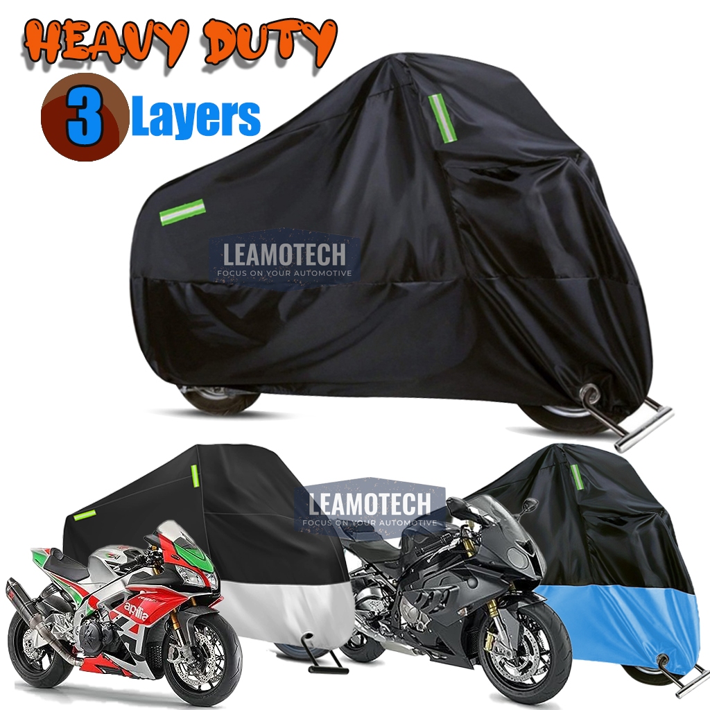 Motorcycles Cover 3 Layers Waterproof Cover Motor Outdoor AntiDust UV