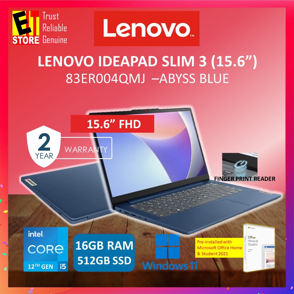 Lenovo 15.6 IdeaPad Slim 3 Notebook (Abyss Blue)