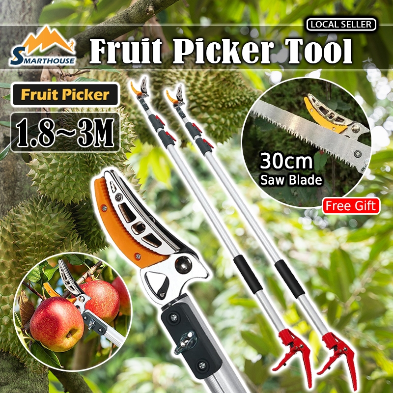 Fruit Picker Tree Branch Cutter Telescopic Pruning Saw Pemetik Buah