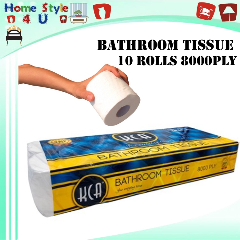 Home KCA Bathroom Tissue (10 rolls - 8000 ply) Toilet paper deluxe series soft / thick / strong