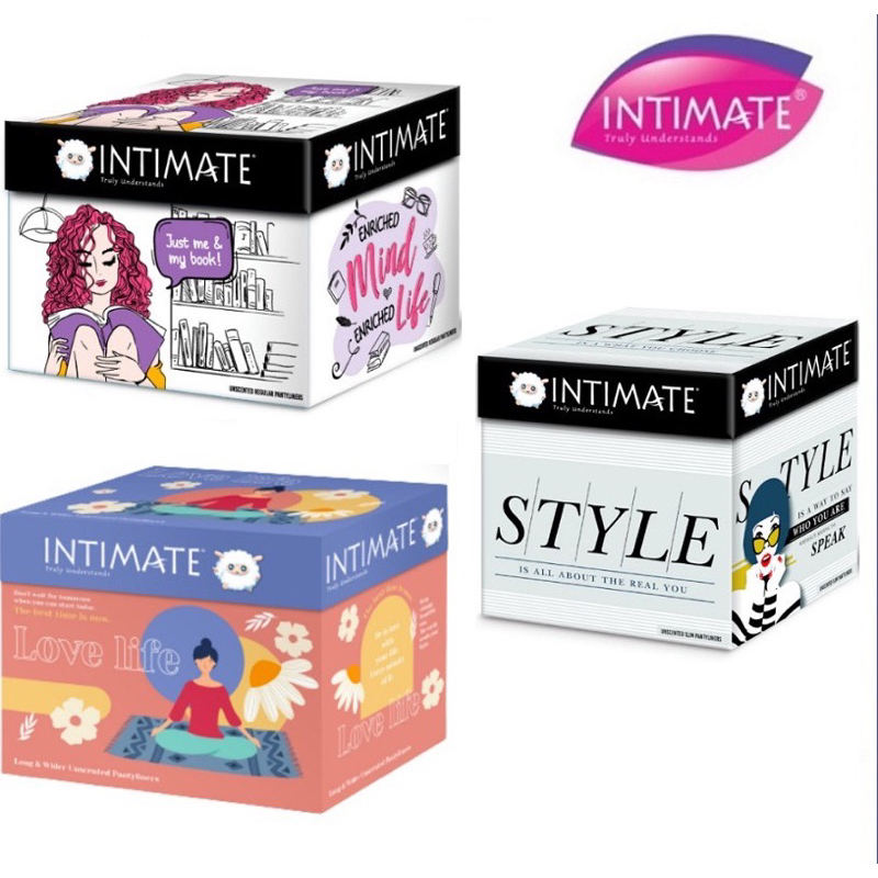 Intimate Box Unscented Pantyliner (Slim 100's, Regular 100's, Long 60's ...