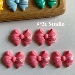 diy resin plastic bow charms for