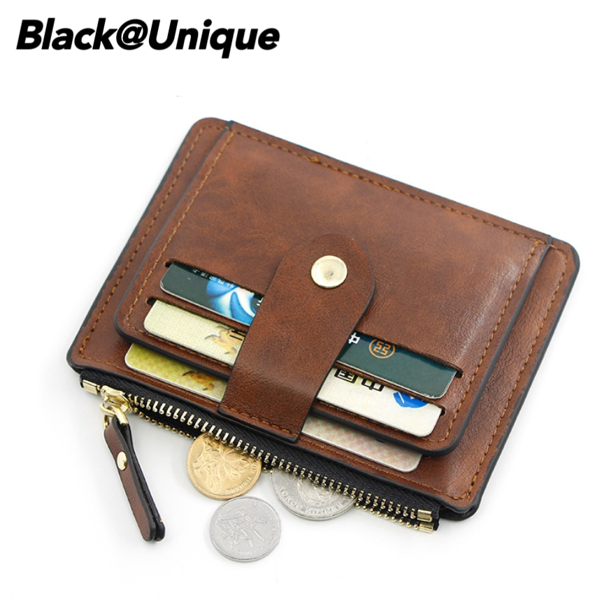 Simple Unisex 9 Solts Card Holder Slim PU Leather Business Purse Card ...