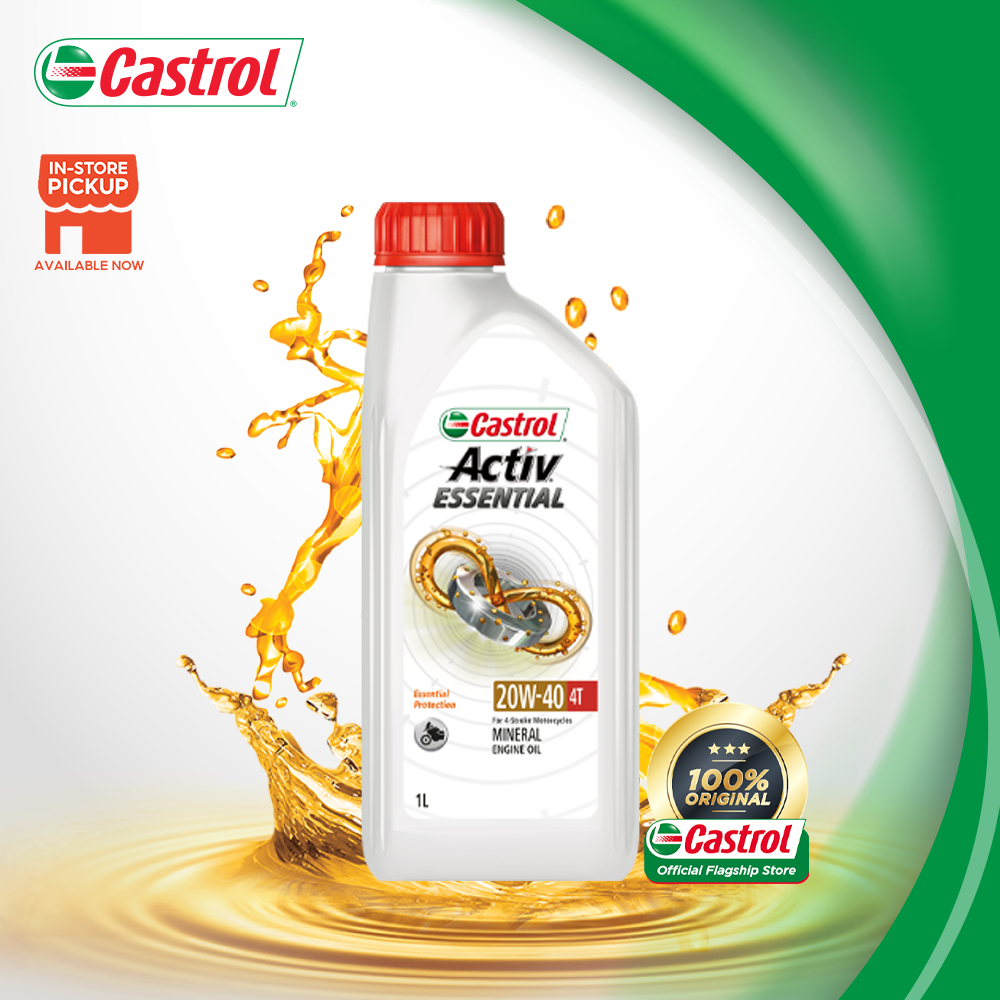 Castrol ACTIV ESSENTIAL 4T 20W-40 Essential Protection for a Trouble ...