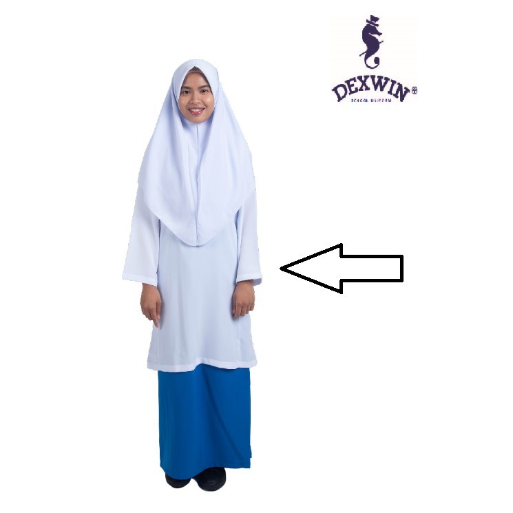 Baju Kurung Sekolah Menengah/DEXWIN kain licin/baju sekolah size besar ...