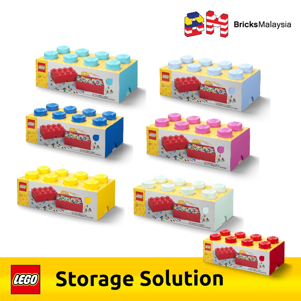 Lego brick 8 knobs stackable hot sale storage box