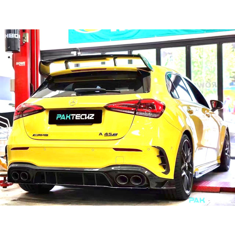 Mercedes Benz W177 V177 A class A35 A45 rear carbon diffuser skirt lip ...