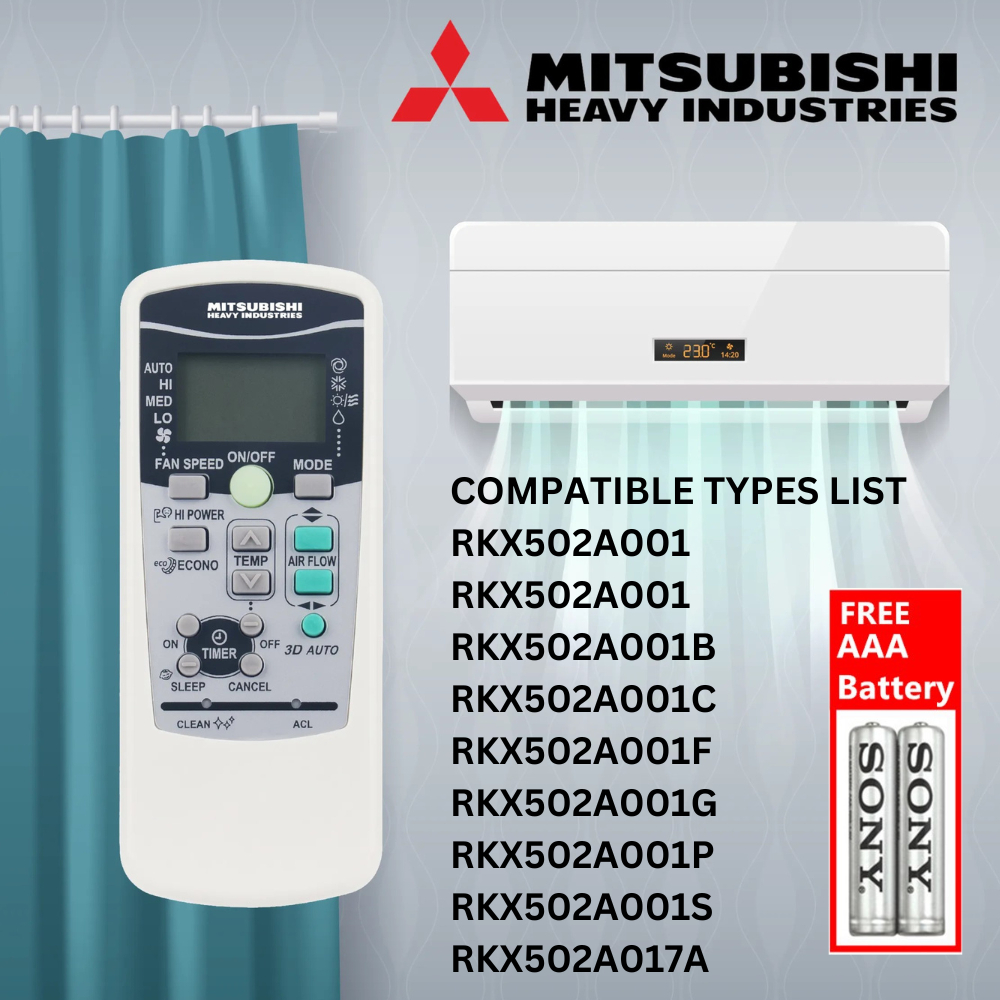 RKX502A001 / RKX500 UNIVERSAL MITSUBISHI HEAVY INDUSTRIAL AIRCOND AIR ...
