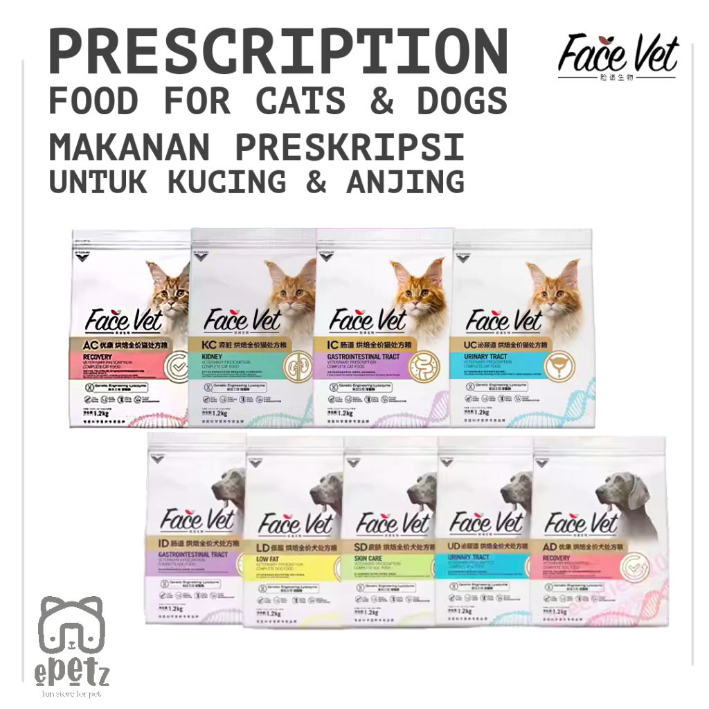 FaceVet Complete Prescription Food (Kibble) Cats and Dogs FaceVet