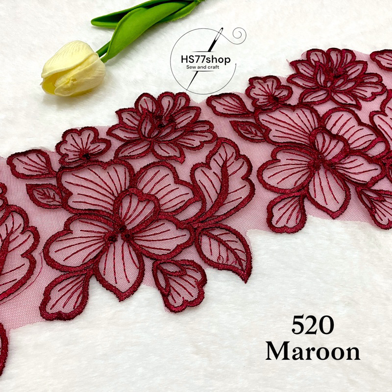 [Ready stock] boder lace HSLG2212/ chemical border lace/ chemical lace ...