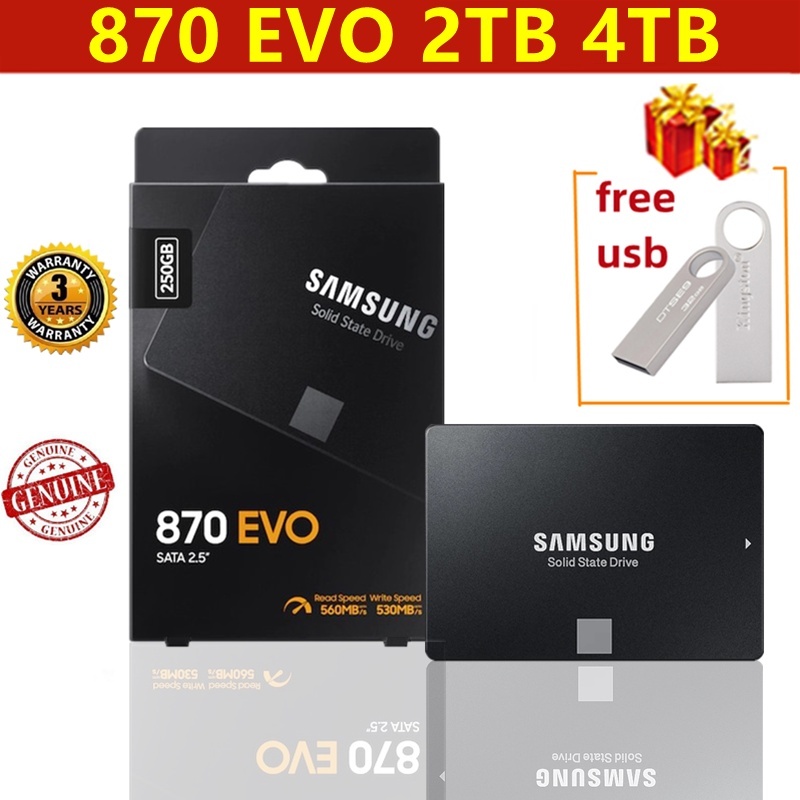 Sdd Samsung870 Evo Ssd 2.5-inch Sataiii 6gb S V-nand 4tb Internal Ssd 