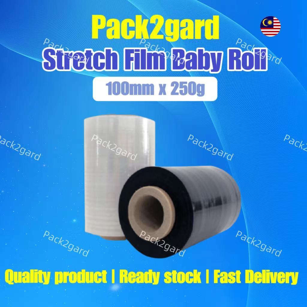 Pack2gard Stretch Film Baby Roll Clear/Black /100mm x 200or 250gm / 23