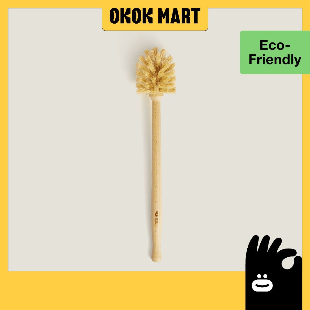 Sisal Fibre Toilet Brush Toilet Bowl Brush Natural Handle Bristles