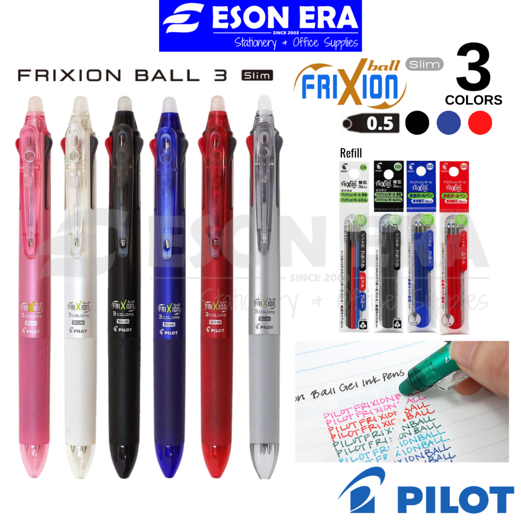 Pilot FriXion Ball 3 Slim Erasable Gel Pens - 0.7mm – CHL-STORE