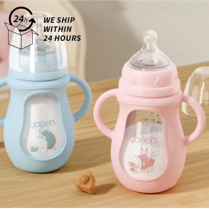 Original Wide Neck Glass Baby Milk Bottle 150ml, 180ml, 240ml 