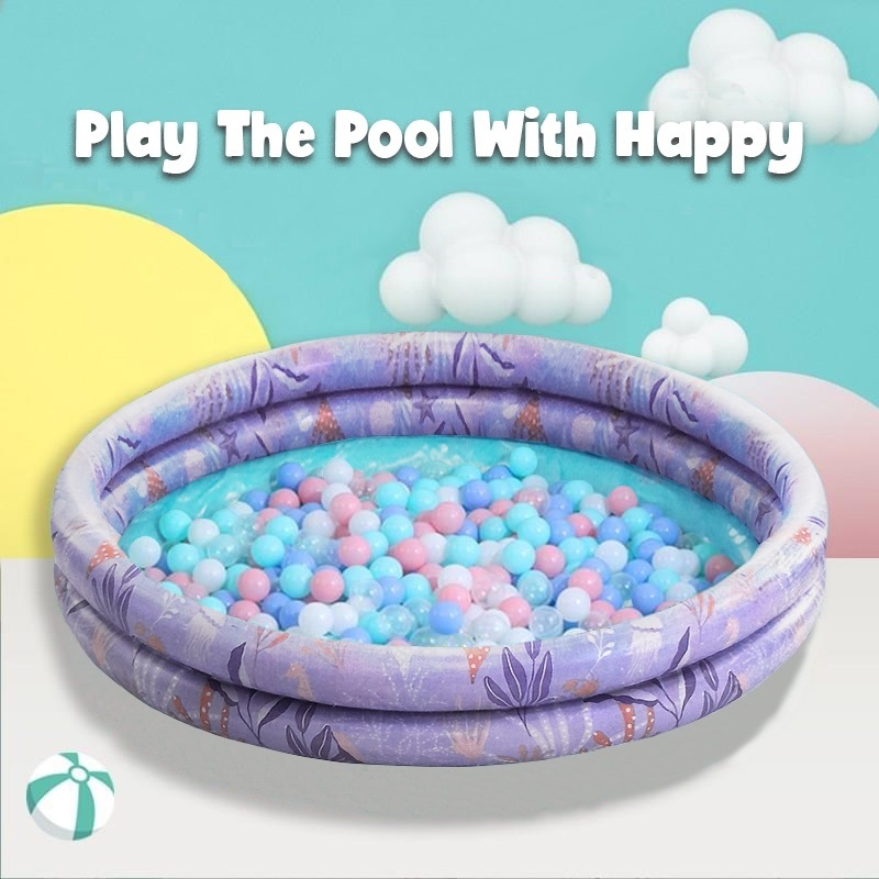 GOOGOO BIRD Summer Purple Portable 2 Layers Inflatable Baby Pool For ...