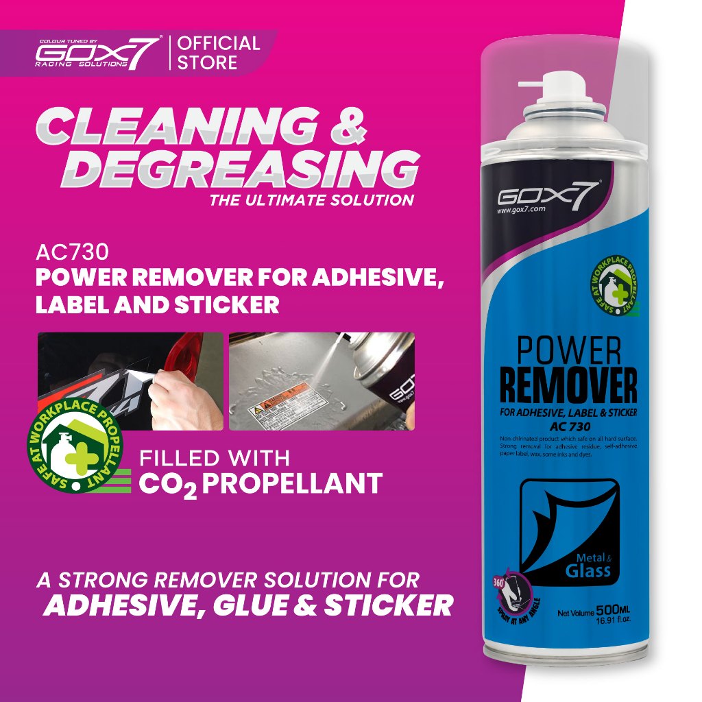 Gox7 AC730 Power Remover for Adhesive and Glue Sticker500ml Spray