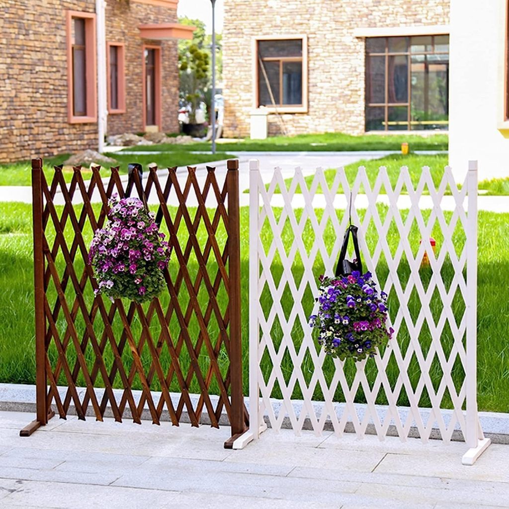 Wood Fence, Expandable Fencing with Stable Diagonal Bracing | Shopee ...