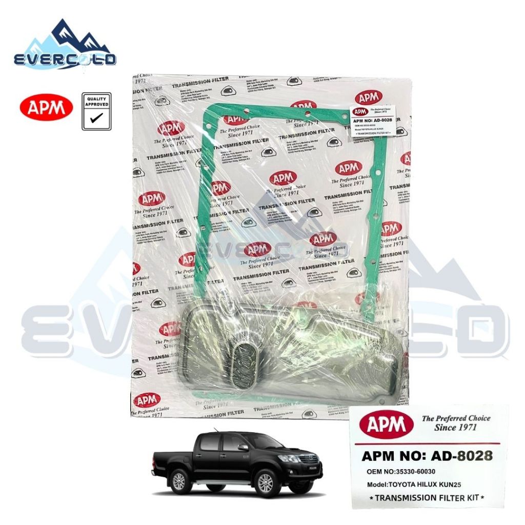 APM Transmission Filter with Gasket Toyota Hilux KUN25 / Fortuner ...