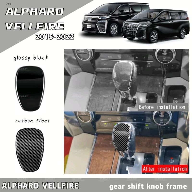 dac toyota alphard vellfire anh30 20152023 car gear shift knob frame