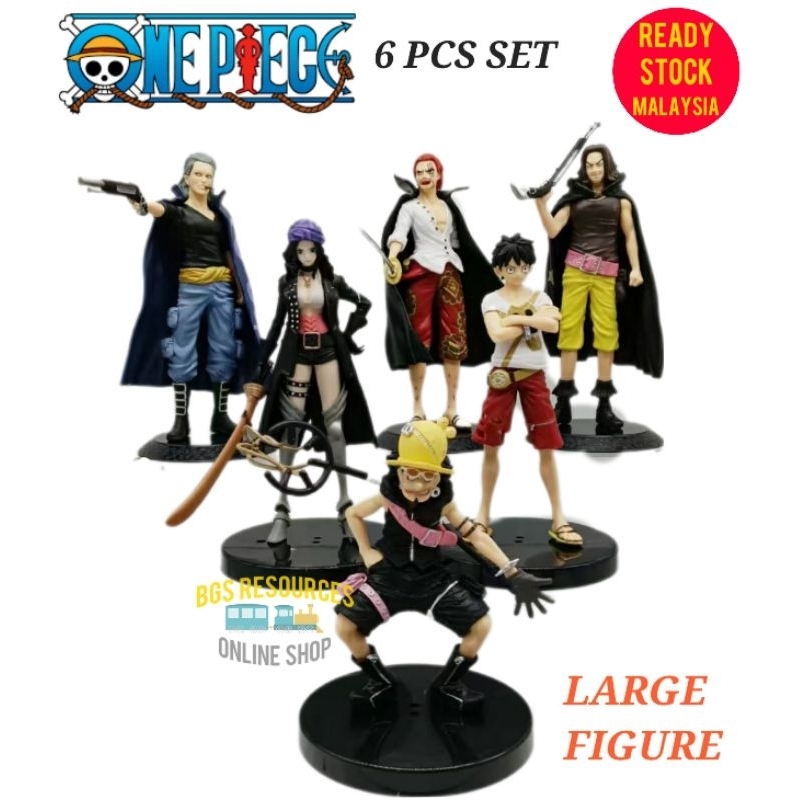 6PCS BIG ONE PIECE FIGURE MONKEY D LUFFY FIGURE SANJI ZORO TOY ONE