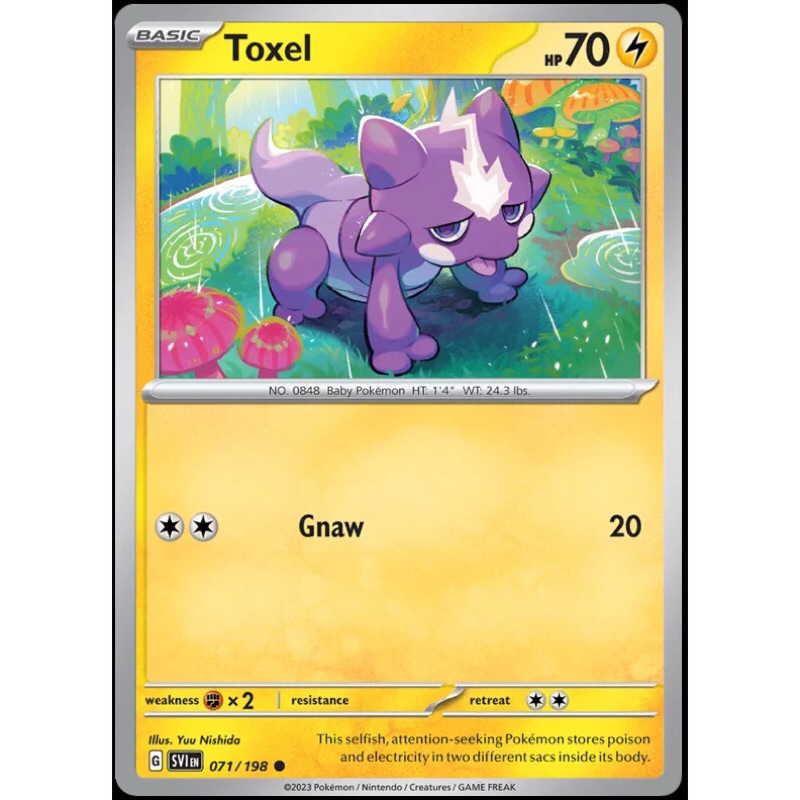 Toxel comon 071/198 SV01 Scarlet & Violet - Pokemon TCG Card | Shopee ...