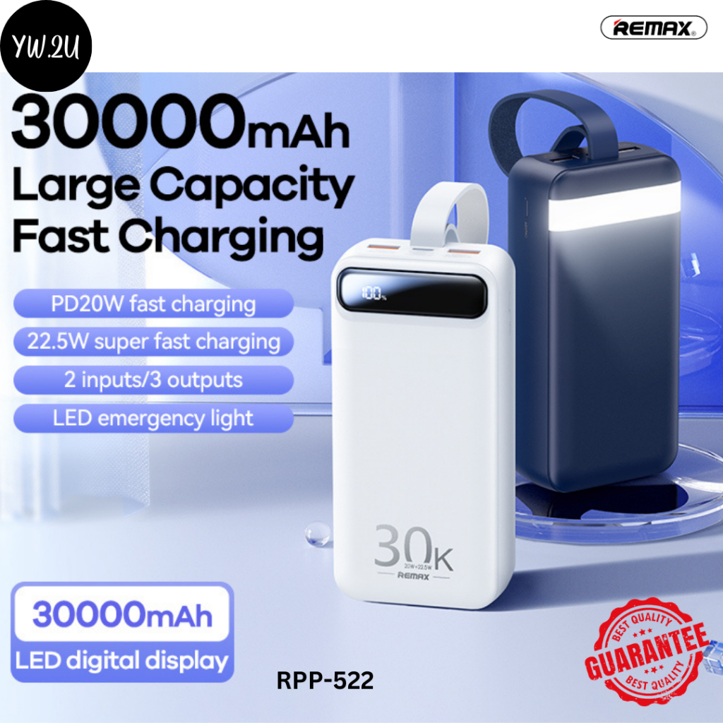 100% Original REMAX RPP-522 Bole Series 20W+22.5W PD+QC Fast Charging ...