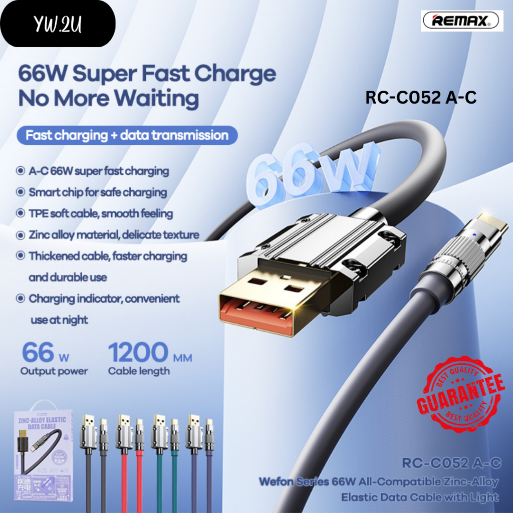 100% ORIGINAL REMAX RC-C052 A-C Wefon Series 66W All-Compatible Zinc ...