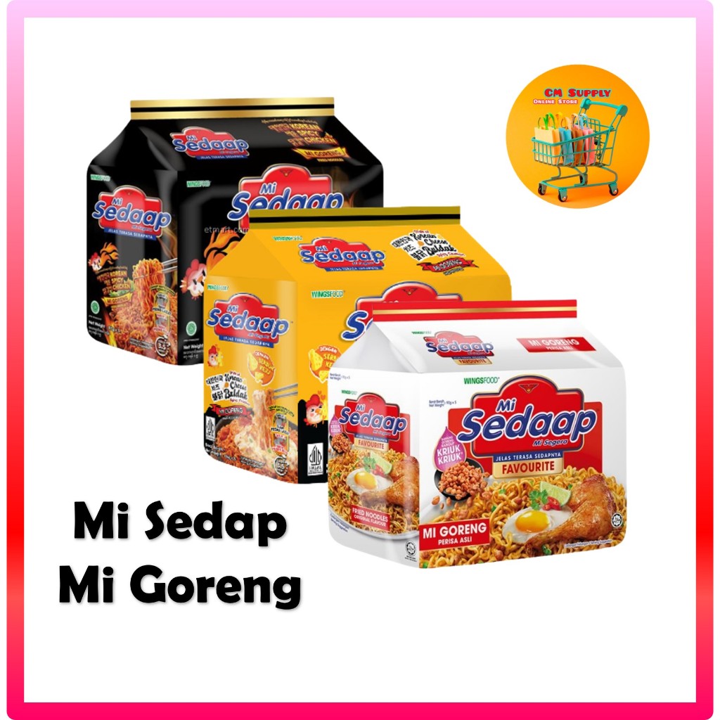 Mi Sedaap Mi GOreng Perisa Asli / Korean Spicy / Korean CHeese | Shopee ...