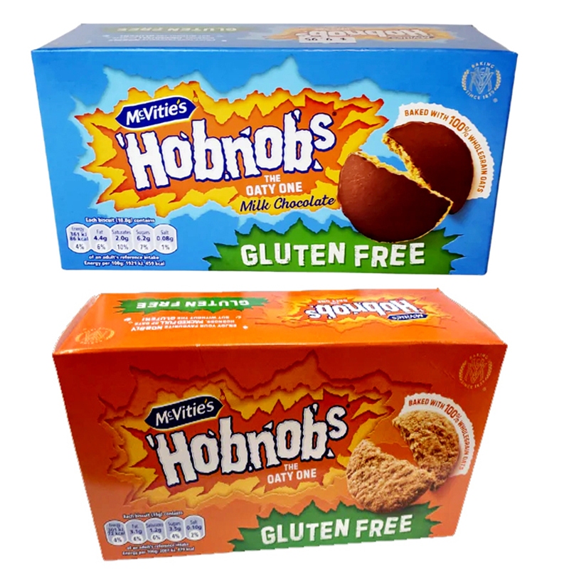 McVities Hobnobs GLUTEN FREE Milk Chocolate / Original (150g) Digestives Wholegrain Oats