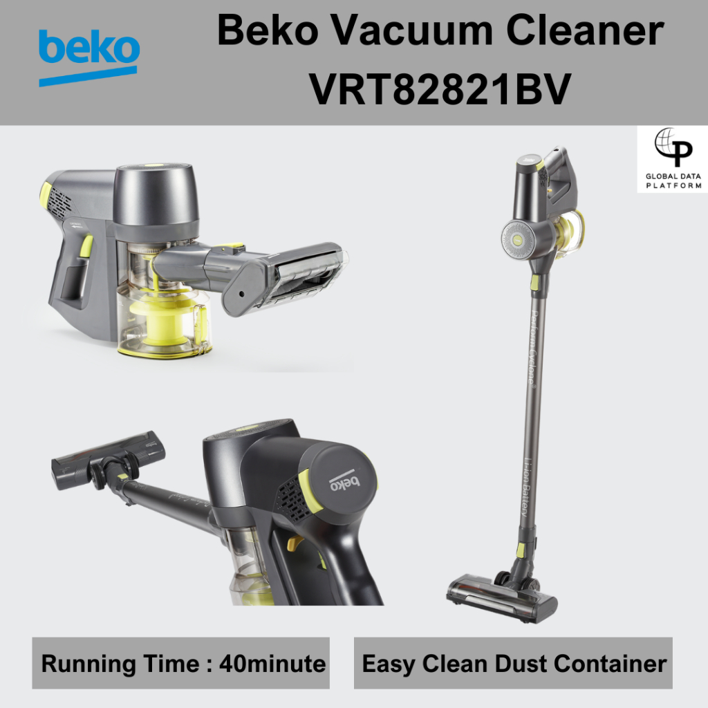 Beko Cordless Vacuum Cleaner VRT82821BV with Removable and Rechargeable