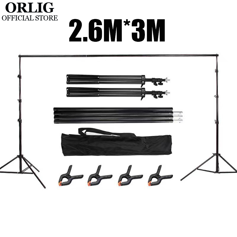 260cm x 300cm* 4 clips /8.5ft x 10ft Heavy Duty Background Stand