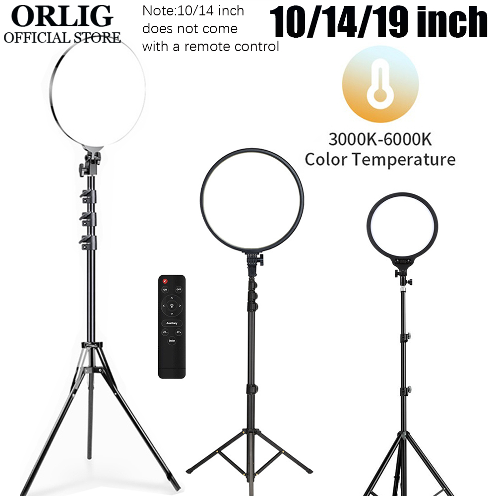 10/14/19 Inch Round LED Photographic Light 3000-6000k Dimmable Panel ...