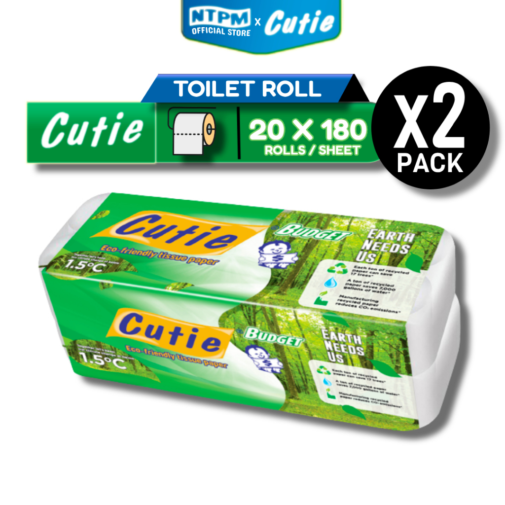 Cutie Budget Toilet Rolls (20roll x 180's) x 2pkts Shopee Malaysia