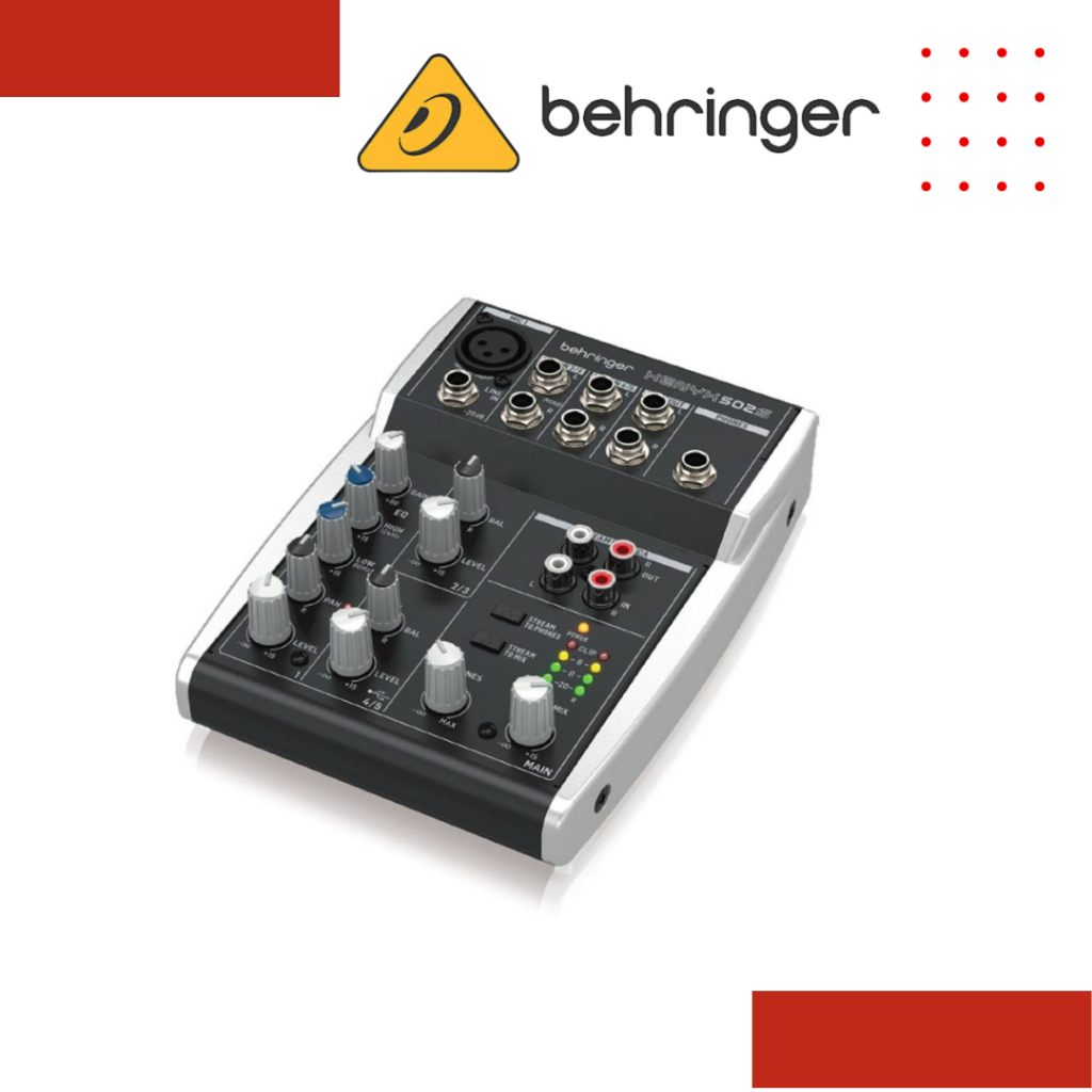 Behringer XENYX502S Premium Analog 5-Input Mixer with USB Audio ...