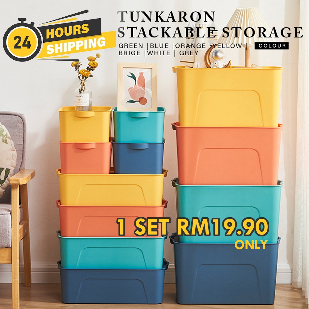 4 in 1 Ikea Stackable Storage Box Home Office Storage Muji Style Home