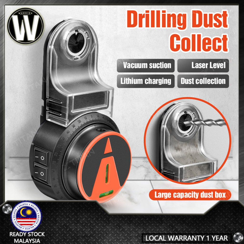 XTITAN 2 In 1 Wall Electric Drilling Dust Collector Laser Level Self ...