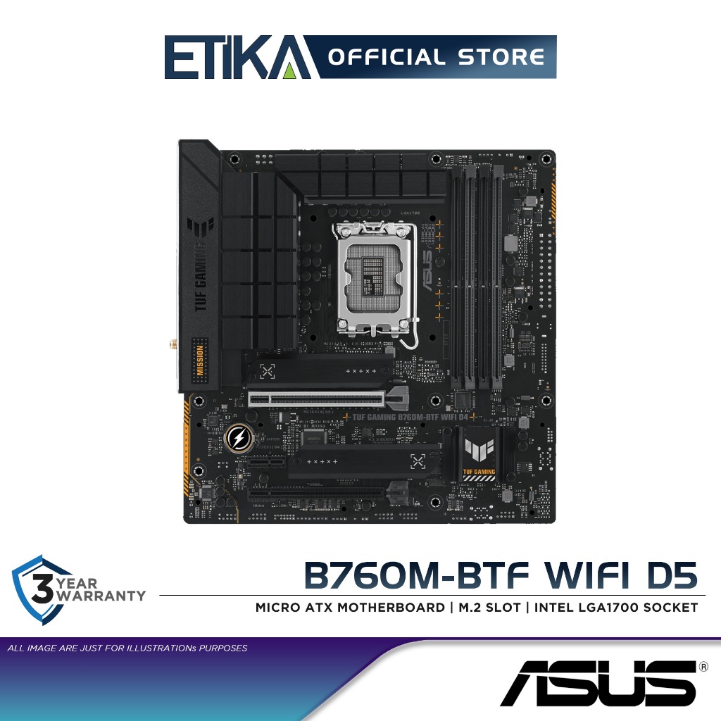 ASUS TUF GAMING B760MBTF WIFI D5 Micro ATX motherboard M.2 slots