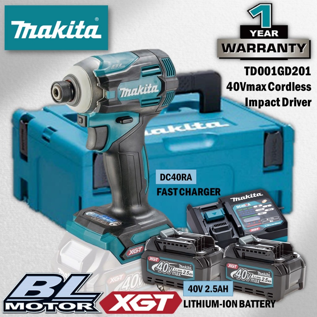 MAKITA TD001GD201 TD001GZ 40Vmax Cordless Impact Driver Shopee