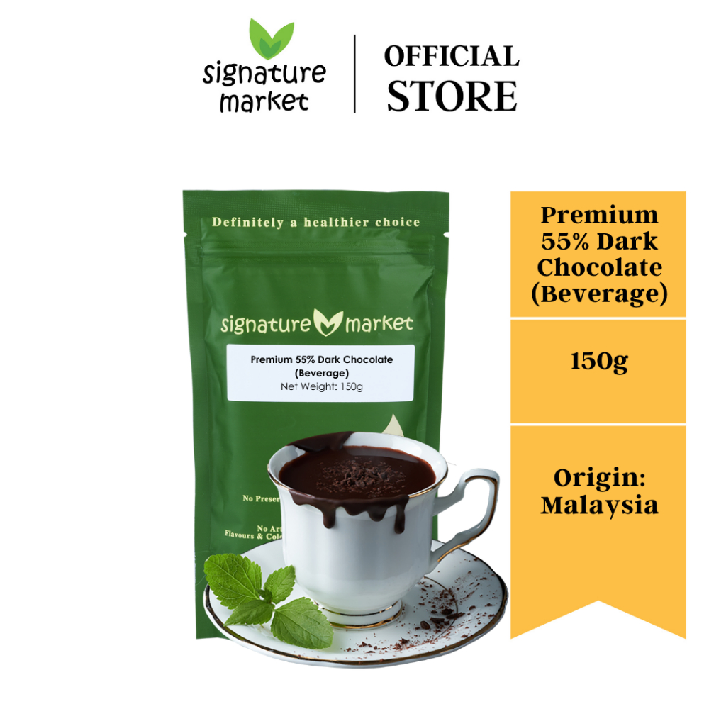 Signature Market Premium 55% Dark Chocolate Powder (150g) | Shopee Malaysia