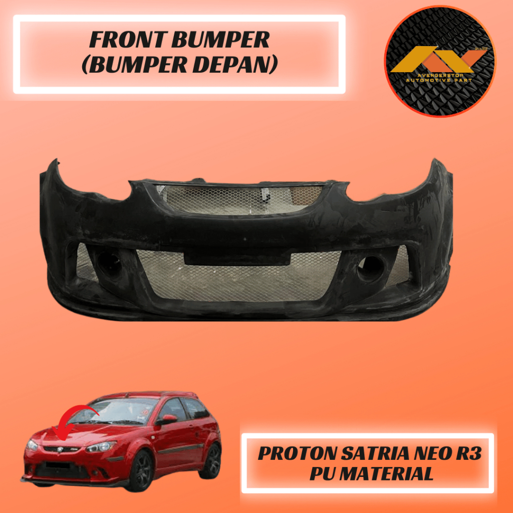 Proton Satria Neo R3 Front Bumper PU Material High Quality | Shopee ...