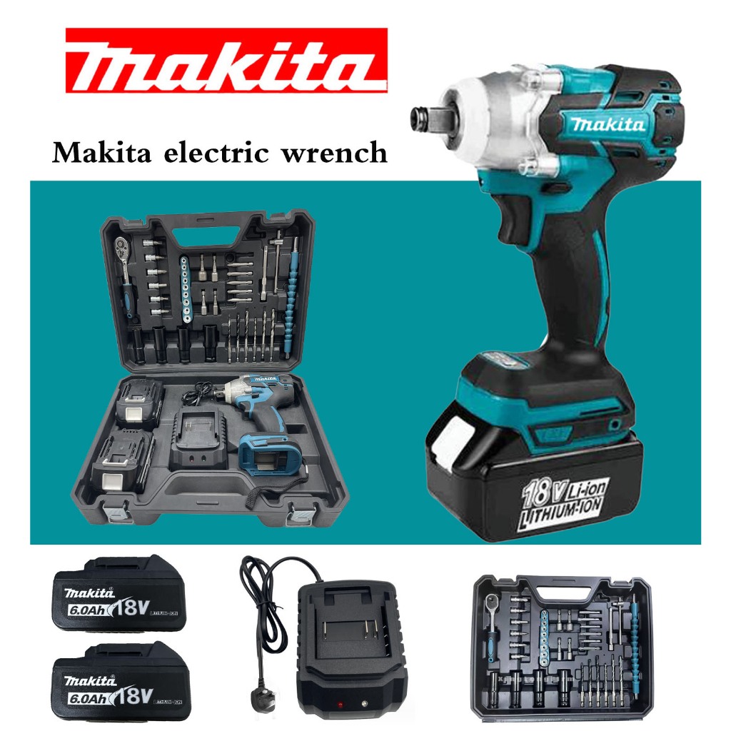 Makita DTW285 Electric Cordless Wrench 2 Batteries Electric Impact