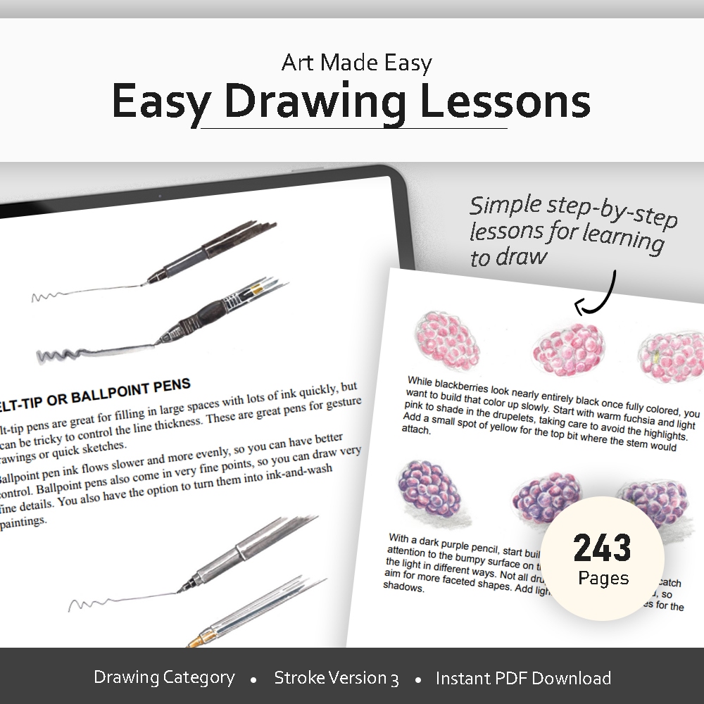 [ PDF ] Drawing - Easy Drawing Lessons | Shopee Malaysia